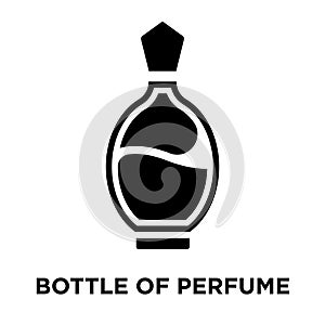 Bottle of perfume iconÃÂ  vector isolated on white background, lo photo